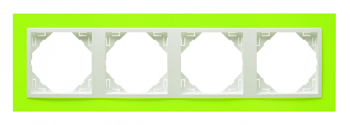 Efapel animato afdekr. 4v groen/wit ice
