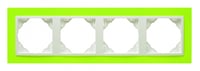 Efapel animato afdekr. 4v groen/wit ice