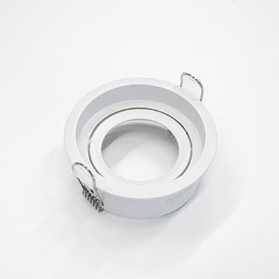 Downlight ring, rond verdiept, ø85(ø79)mm,echt wit, Kantelbaar
