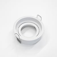 Downlight ring, rond verdiept, ø85(ø79)mm,echt wit, Kantelbaar