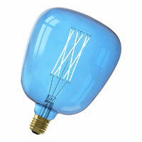 Calex  KIRUNA LED Color range straight filament 220-240V 4W 150lm E27, Sapphire Blue 2700K dimmable, energy label A