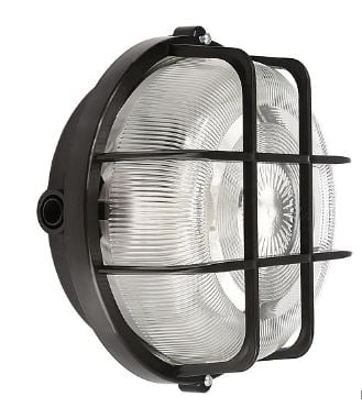 RONDE BULLEYE MET KUNSTSTOF KORF.ZWART