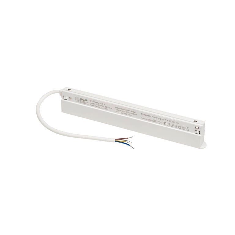 Intrack voeding, 48V TRACK 250W, incl. DALI-doorlusbedrading, wit