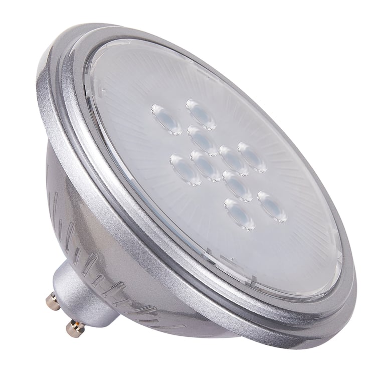 QPAR111 GU10 led zilver, 7W, 4000K , CRI90 40°