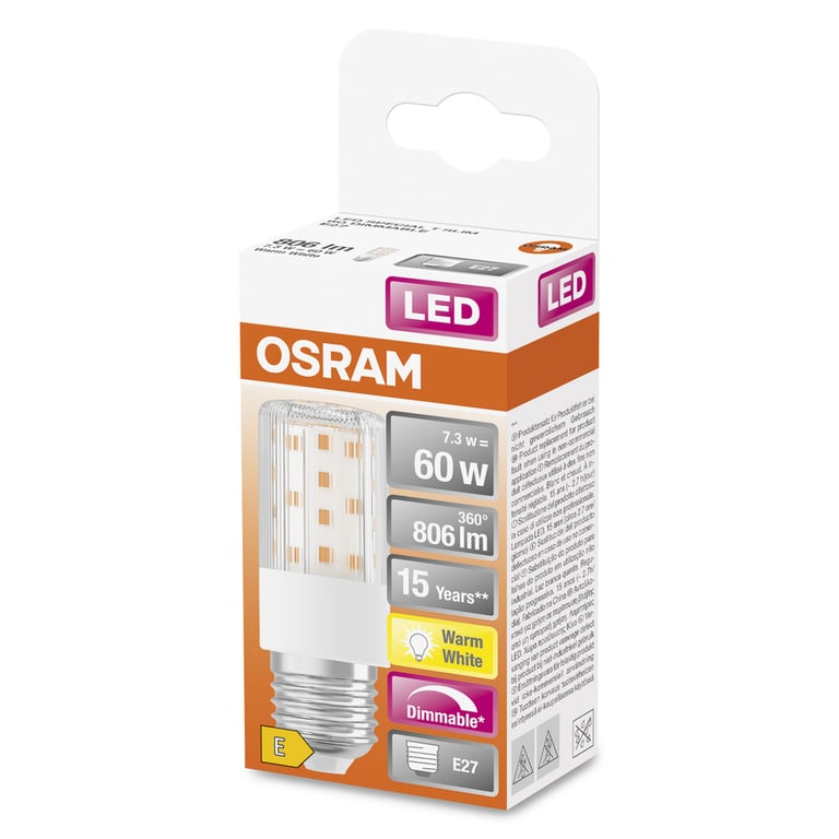 LED SPECIAL T SLIM DIM 60 320 ° 7.3 W/2700 K E27 (CS à 1 PCE)