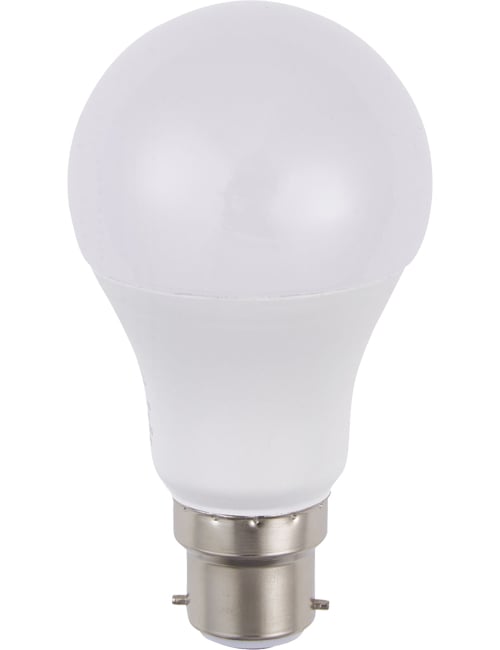 LED Ba22d GLS A60x110 12-60V 550Lm 7W 830 160° AC/DC Opal No
