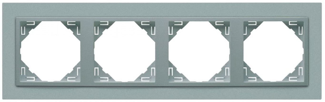 Efapel animato afdekr. 4v aluminium/aluminium