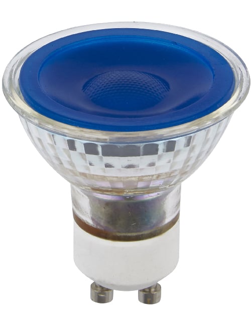 LED GU10 MR16 Glass 50x54 230V 5W 38° AC Blue Non-Dim