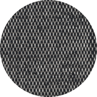 Wollen vloerkleed Anna Rond Black