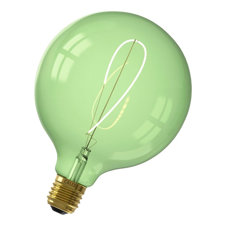 Calex NORA LED colors Globe G125 soft U-filament 240V 4W E27, Emerald Green 2200K dimmable, energy label B