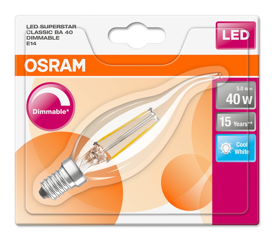 LED Retrofit CLASSIC BA DIM 40 5 W/4000K E14 (CS à 1 PCE)