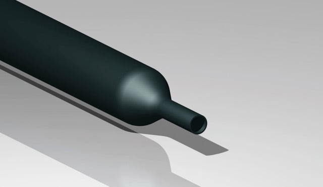 Krimpkous met Binnenplakker 3:1 Zwart, 1,0mm - 3,2mm, 1,22m