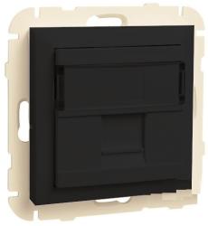 Efapel basis sokkel en centraalplaat tbv 1*rj45 zwart