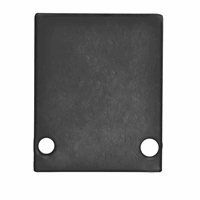 E89 Eindkap Alu Zwart RAL 9005 voor profiel VA1 incl. schroeven