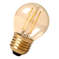 Calex LED Full Glass Filament Ball-lamp 220-240V 3,5W 200lm E27 P45, Gold 2100K CRI80 Dimmable, energy label A+