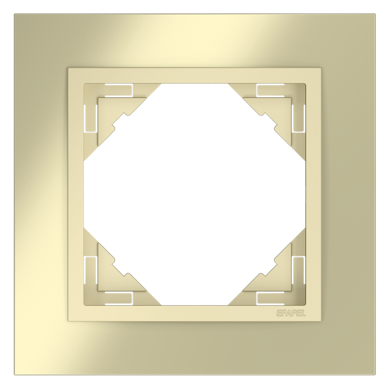 Efapel metallo/metaal afdekr. 1v goud/goud