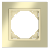 Efapel metallo/metaal afdekr. 1v goud/goud