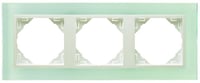 Efapel crystal afdekr. 3 voudig wit glas/wit ice