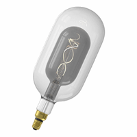 Calex SUNDSVALL LED Fusion Tube DG150SK 220-240V 3W 100lm E27, clear/titanium 2200K dimmable, energy label A