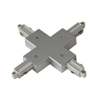 X-verbinder voor 1-fase rail opbouw zilv.grijs