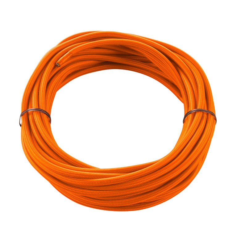 Textielkabel, 3-polig, 10m, orange