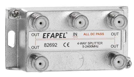 Efapel coax splitter 4 voudig