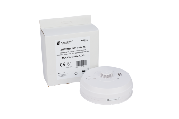 Ei 144e hittemelder 230V backup 9V Alk.