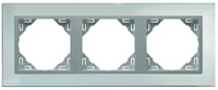 Efapel metallo/metaal afdekr. 3v rvs/aluminium