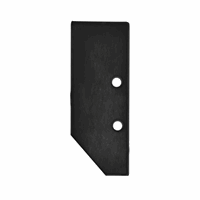 E92 eindkap alu zwart RAL 9005 voor profiel VA4 incl. schroeven