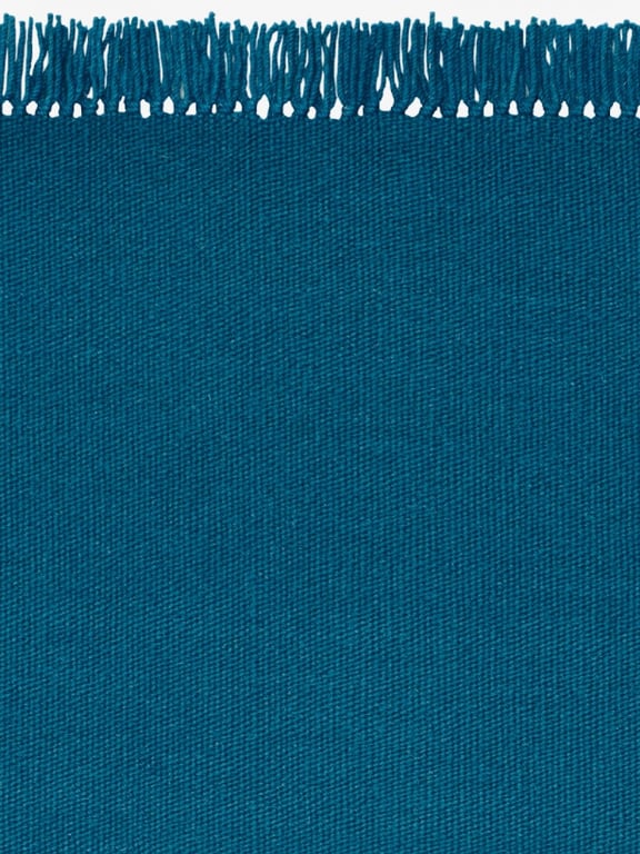 Kvadrat vloerkleed Kelim Coloured Fringes Nachtblauw C4141