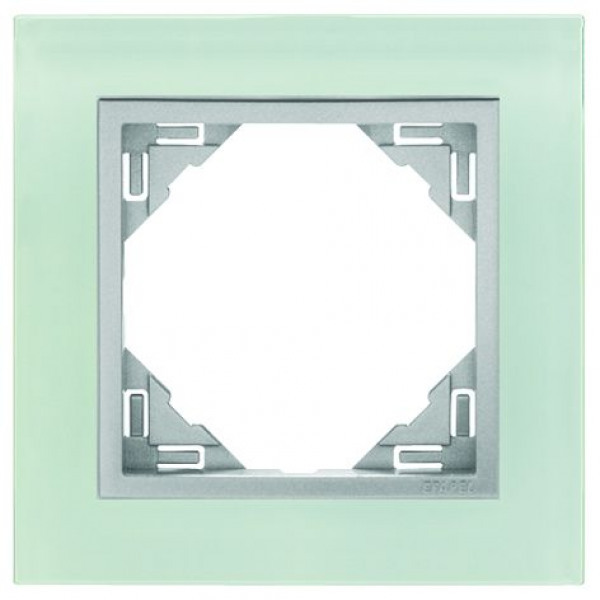 Efapel crystal afdekr. 1v glas/aluminium