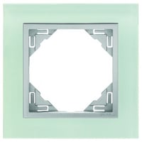 Efapel crystal afdekr. 1v glas/aluminium