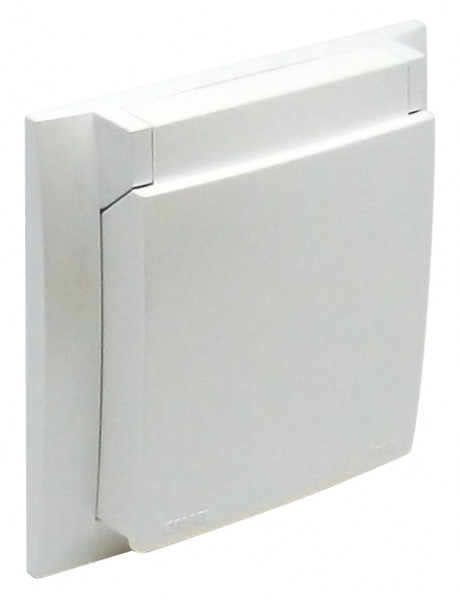 Efapel cpl.+deksel ip44 wit ice