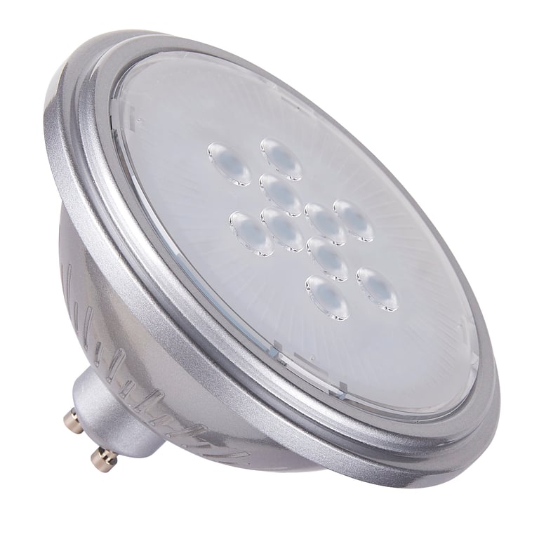 QPAR111 GU10 led zilver 7W 2700K CRI90 25°