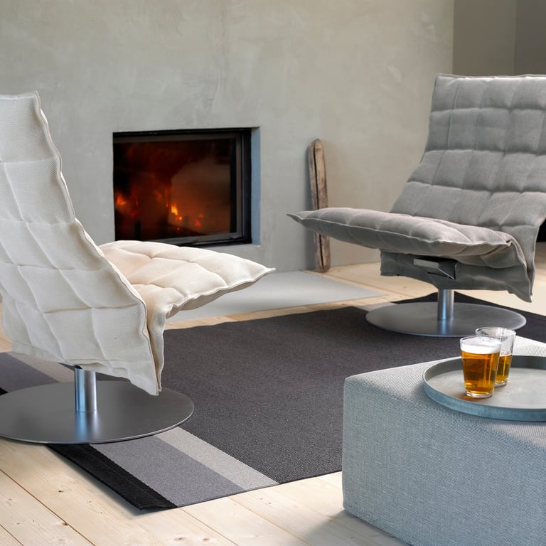Design vloerkleed Woodnotes Panorama Black – Light Grey 1330930