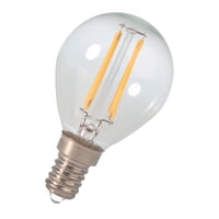 Calex LED Full Glass Filament Ball-lamp 220-240V 2,0W 200lm E14 P45, Clear 2700K CRI80, energy label A++
