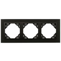 Efapel crystal afdekr. 3v zwart glas/zwart