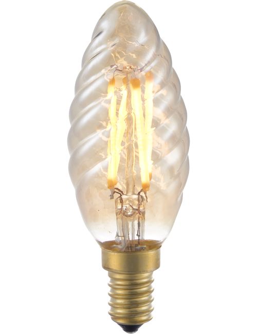 LED E14 Fila Twisted Candle C35x100 230V 250Lm 4W 922 AC Gol