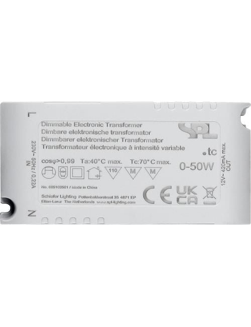 Electronic Transformer 0-50W 12V AC DIM SPL