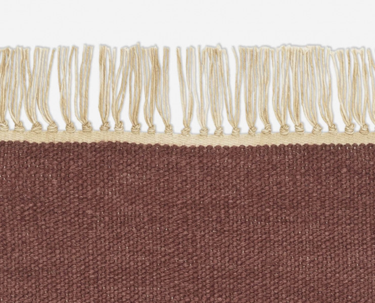 Kvadrat vloerkleed Vintage Plain Bordeaux Rood 0010