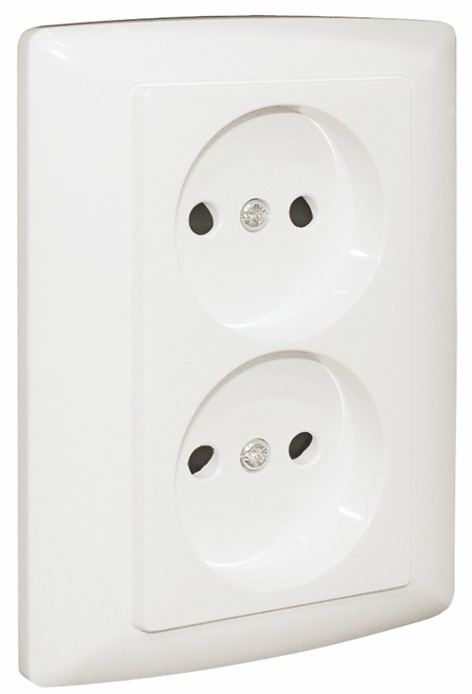 Efapel WCD 2V Halfopbouw Zonder RA In Enkel Inbouwdoos Creme