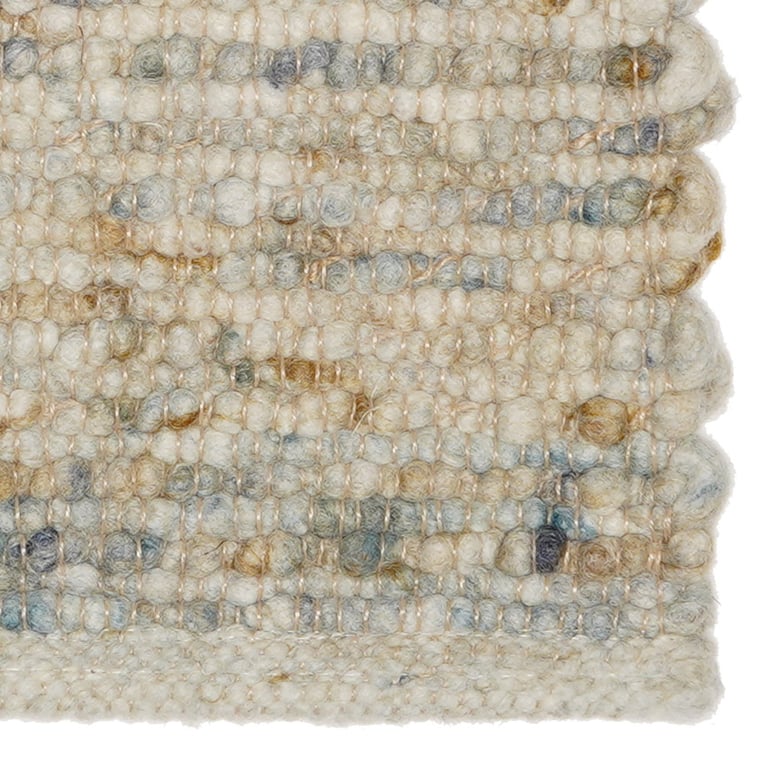 Wollen vloerkleed gevlochten Vera Beige Nature 17