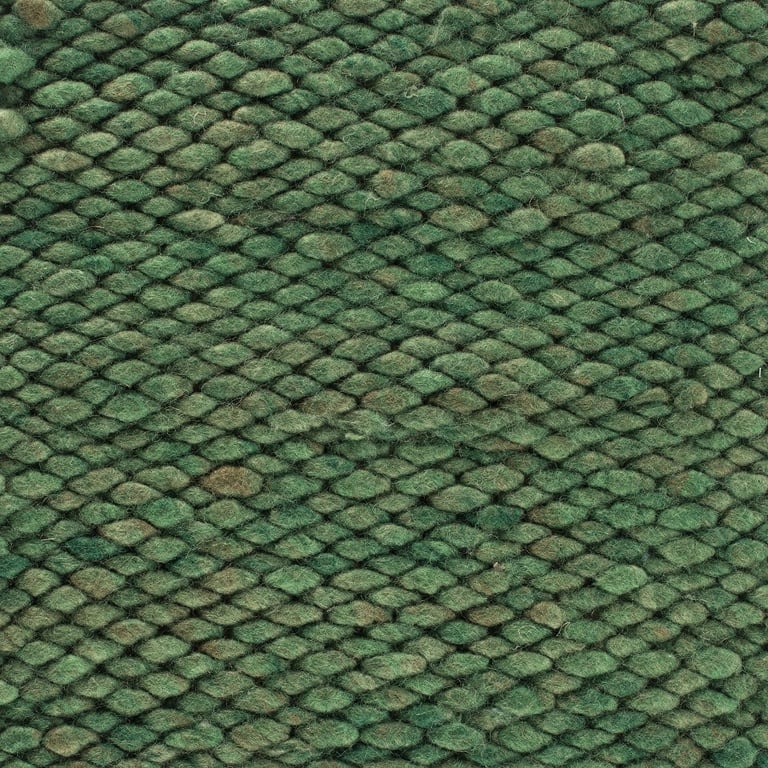 Wollen vloerkleed gevlochten Lisanne Groen 147