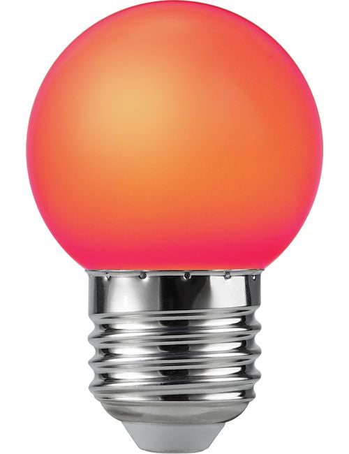LED E27 Ball G45x68 230V 1W 320° AC Red Non-Dim