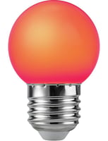 LED E27 Ball G45x68 230V 1W 320° AC Red Non-Dim