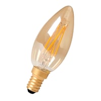 Calex LED Full Glass Filament Candle-lamp 220-240V 3,5W 200lm E14 B35, Gold 2100K CRI80 Dimmable, energy label A+