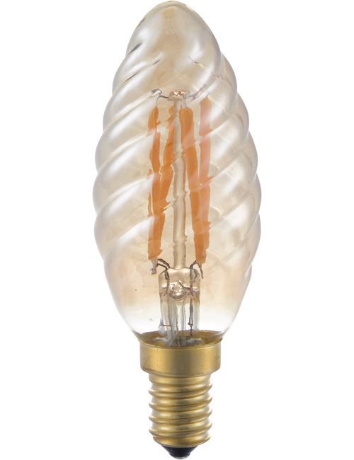 LED E14 Fila Twisted Candle C35x100 230V 250Lm 4W 922 AC Gol
