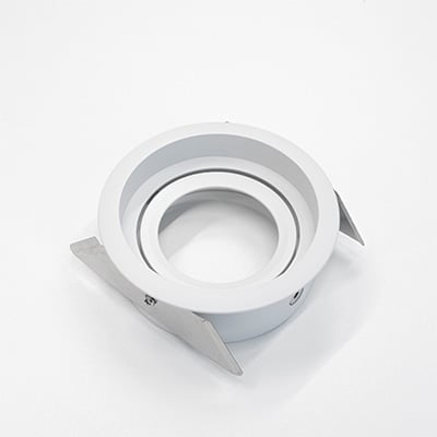 Downlight ring, rond verdiept, ø85(ø79)mm,echt wit, Kantelbaar, met bl