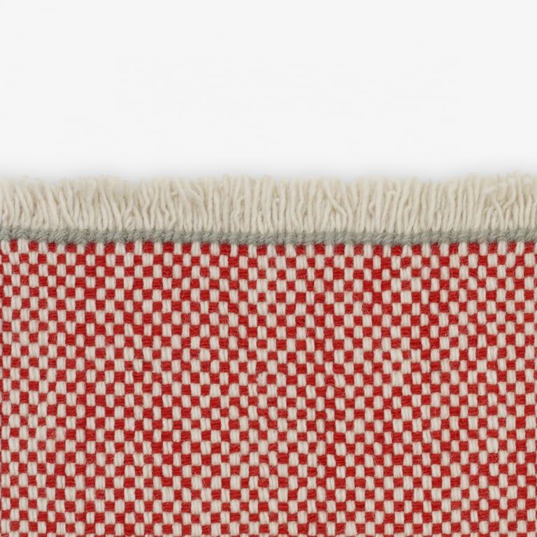 Kvadrat vloerkleed Duotone Rood Wit 0661