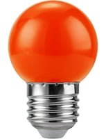 LED E27 Ball G45x72 230V 1W 320° AC Red Non-Dim
